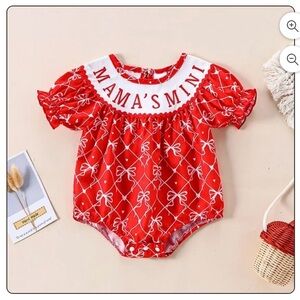 Adorable Smocked Bodysuit with a Charming Bow Pattern